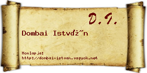 Dombai István névjegykártya