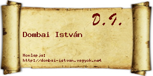 Dombai István névjegykártya