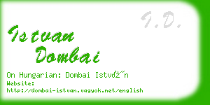 istvan dombai business card